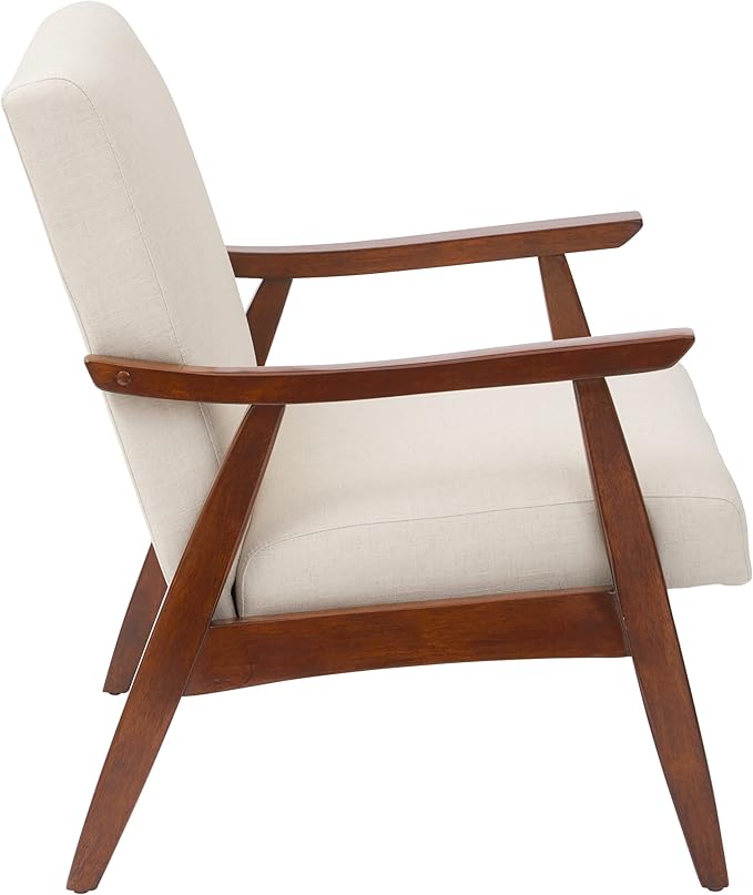 OSP Home Furnishings Davis Accent Chairwith Medium Espresso Frame Linen