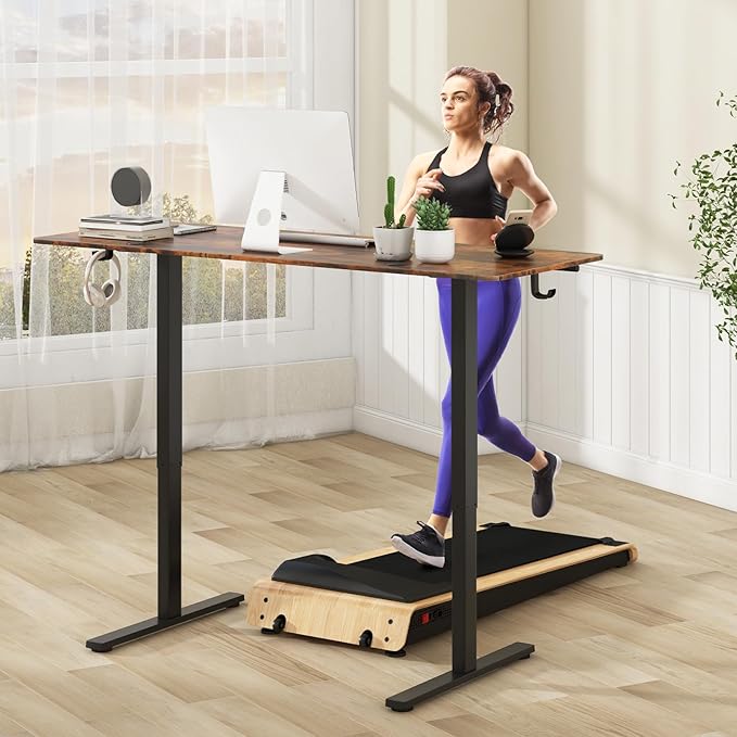 Tangkula 63 Inch Height Adjustable Electric Standing Desk Extra Large Sit Stand Desk with 3 Memory Height Settings Anti-Collision System 2 Hanging Hooks &amp Wire Holes Rising Desk for Home Offic