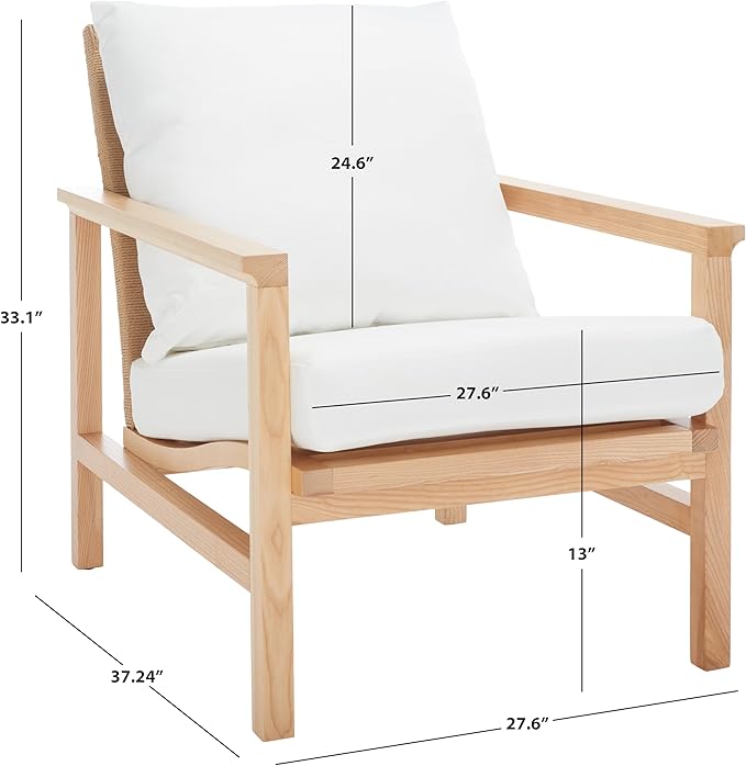 SAFAVIEH Couture Collection Emmalee Natural Cord Back Accent Chair