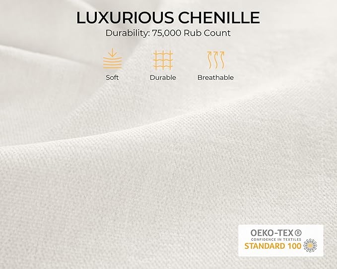 Corner Seat Module for Olar Oversized Modular Sectional Sofa Extra Deep and Wide Cloud Couch Cushion Covers Removable Freely Combined with Other Modules by U-connectors Chenille White