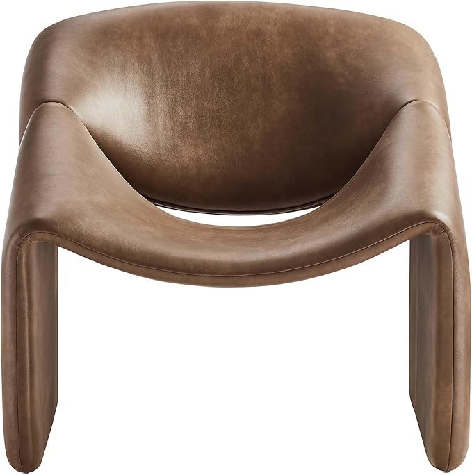 Modway EEI-6768-BRN Vivi Vegan Leather Accent Chair Brown