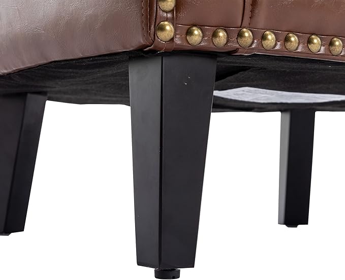 Accent Chair with Ottoman Mid Century Modern Barrel Chair Upholstered Club Tub Round Arms Chair for Living Room