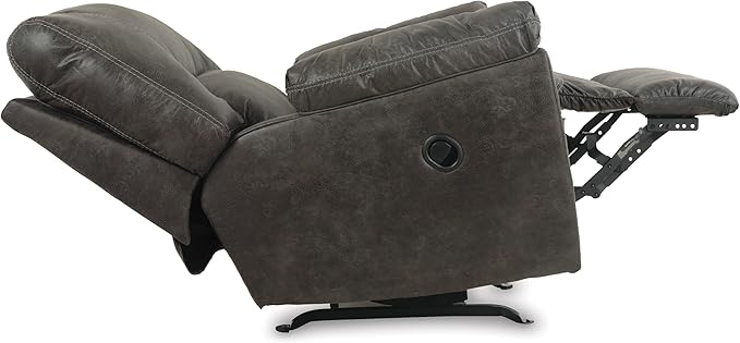 Signature Design by Ashley Tambo Faux Leather Manual Rocker Recliner Gray