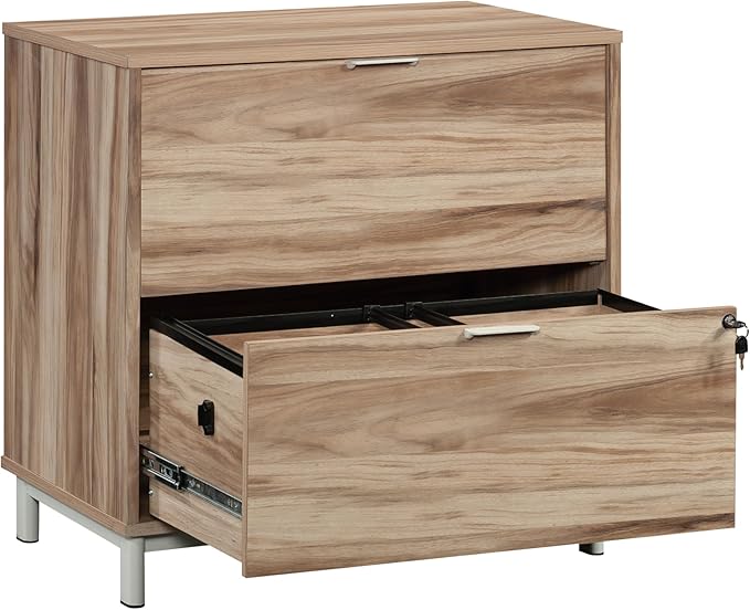 Modern Farmhouse 2 Drawer Small File Cabinet with Lock Under Desk Locking Drawers Storage Cabinet Organizer for Home Office Filing CabinetsAcaciaWood