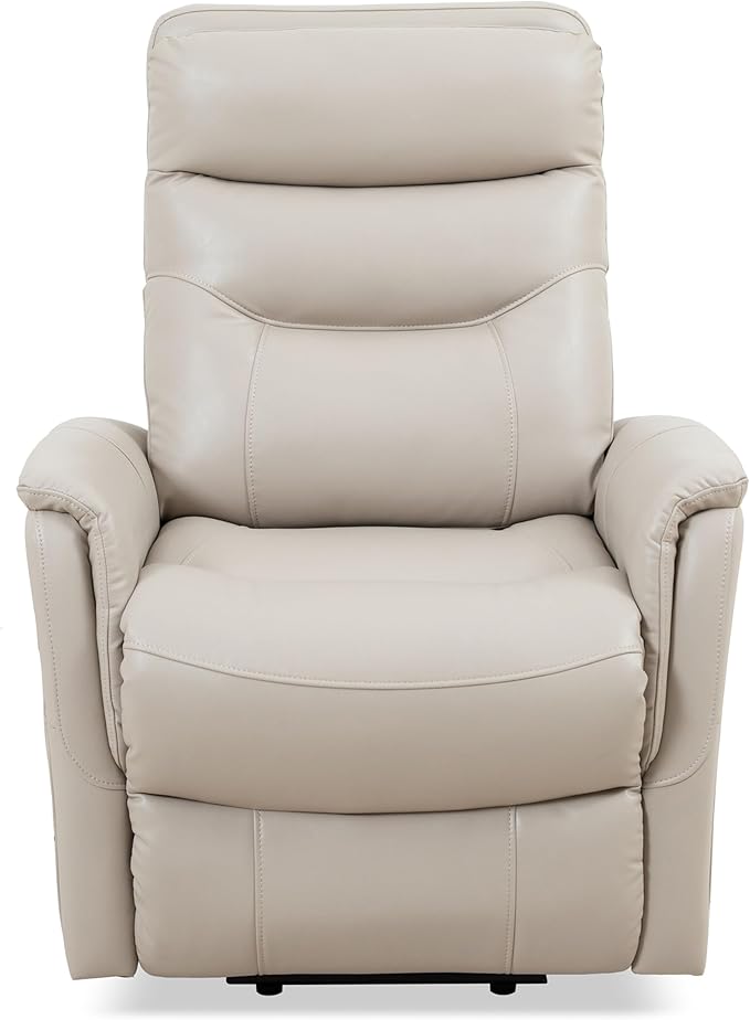 Parker Living Gemini - Softy Ivory Power Lift Recliner Chair with Articulating Headrest 90% Polyester 10% PU Upholstery Electric Recliner for Living Room Bedroom