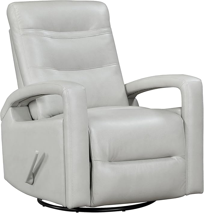 Lexicon Swivel Glider Recliner Chair Living Room Reclining Sofa Chair Home Theater Seating Manual Recliner Sofa Chair with Lever for Living Room/Office/Apartment Smoke