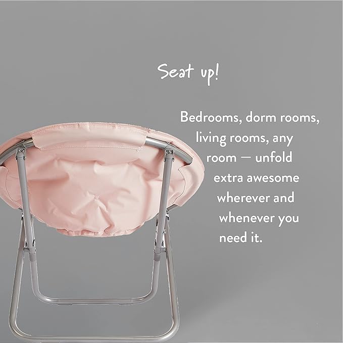 Urban Lifestyle Micromink Saucer Chair Blush