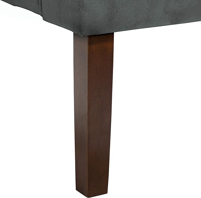 Homepop Home Decor Upholstered Classic Swoop Arm Accent Chair Accent Chairs for Living Room &amp Bedroom Decorative Home Furniture Dark Grey