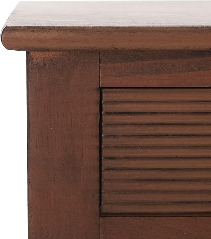 SAFAVIEH Home Collection Layce Brown 2-Drawer Computer Table Office Desk Table