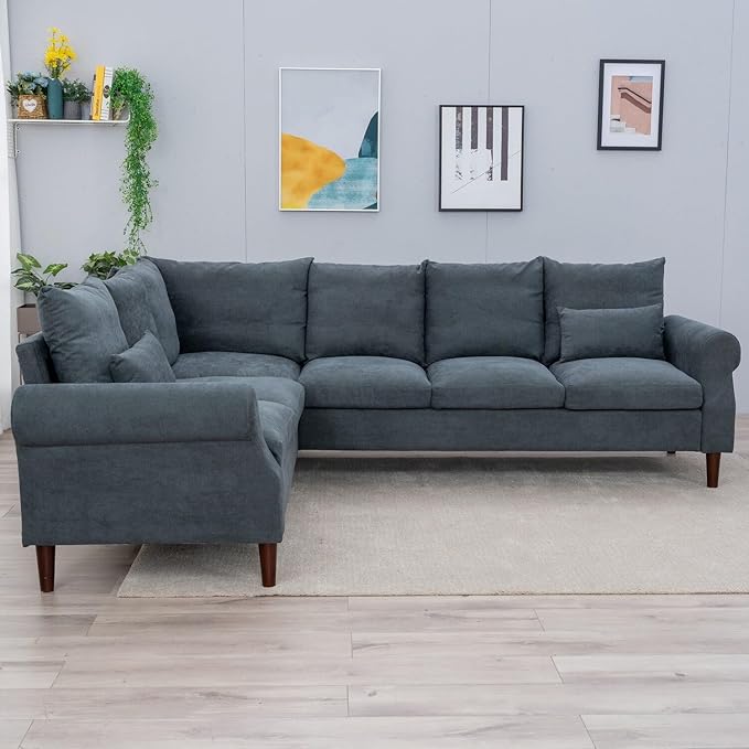 Panana 6 Seater Corner Sofa Modern Classic Design L shaped Couch Settee for Living Room