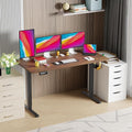 Electric Standing Desk Adjustable Height 48 x 24 Ergonomic Computer Desk Stand Up Desk Sit Stand Home Office Desk Computer Work Table Brown