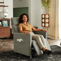 Power Recliner Chairs for Adults Small Recliners for Small Spaces w/Remote &amp Side Pockets USB Port Adjustable Recliner Chair Electric for Living Room &amp Bedroom Home Theater Rv (Grey - Vel