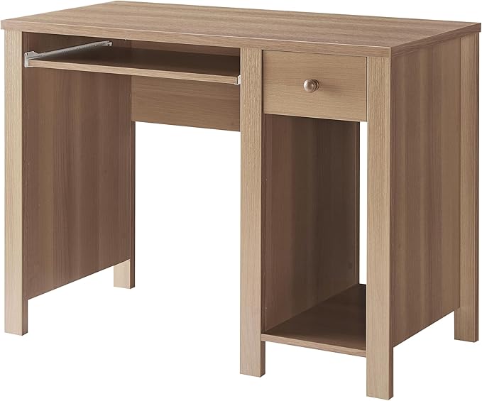 Student Desk Home Office Desk 39 W Compact Desk Writing Desk Laptop Desk Dark Taupe Brown One Drawer Keyboard Drawer Wooden Knob
