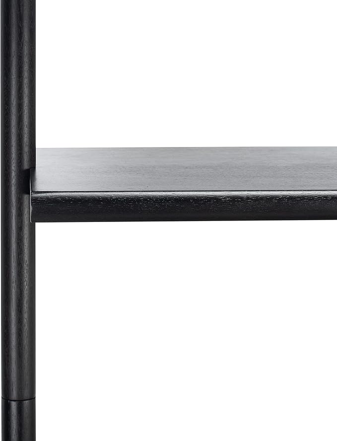 SAFAVIEH Home Collection Pamella Black 2-Shelf Computer Table Office Writing Leaning Desk