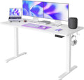 FEZIBO 55x24 Electric Height Adjustable Standing Desk Ergonomic Sit-Stand Home Office Workstation White