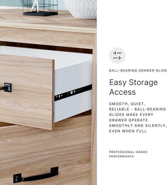 Signature Design by Ashley Battelle Casual 60 Home Office Desk with 1 Drawer and Cabinet Door Light Brown