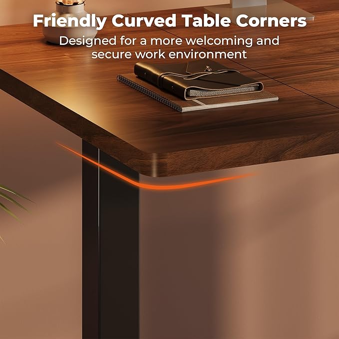 Dual Motor Standing Desk Large Stand Up Desks 79x31 Inches Electric Sit Stand Desks 4 Memory Preset Adjustable Height Computer Table for Home Office with Splice Board (Brown)