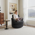 Vanity ChairSwivel Accent Chair 360 Degree Round Swivel Barrel Chair Upholstered Comfy Swivel Chairs for Living RoomAccent Chairs for Bedroom Reading RoomPowder RoomBlack