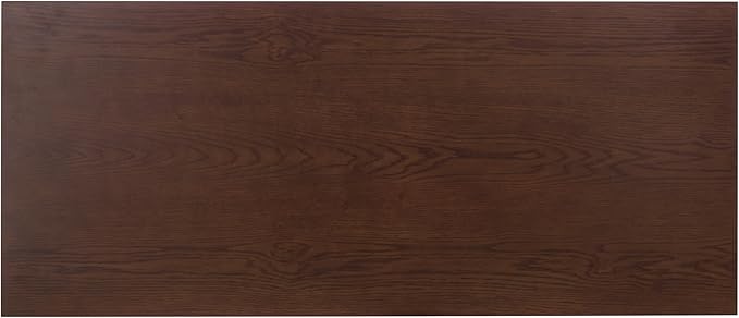 SAFAVIEH Couture Collection - Francesco Walnut Wood 4-Drawer Desk with Brass Accents Modern Writing Table with Storage (SFV4239A)