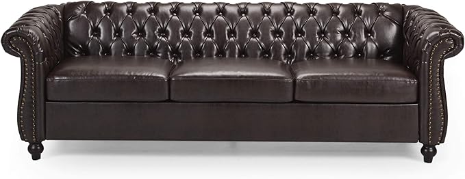 Christopher Knight Home Norma Sofas Brown Dark Brown