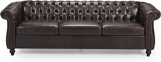 Christopher Knight Home Norma Sofas Brown Dark Brown