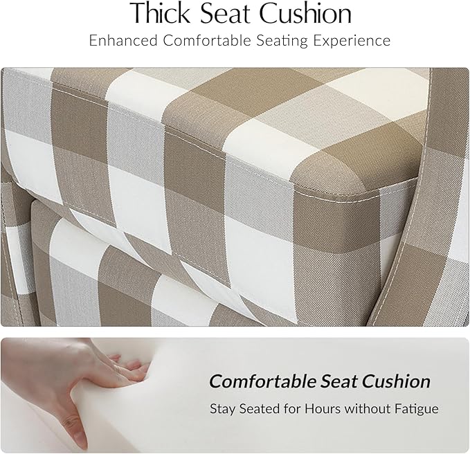 Mid Century Modern Wingback Recliner Chair Upholstered Push Back Recliner Sofa Lounge Armchair for Living Room Home Theater Accent Chairs Recliners Couches