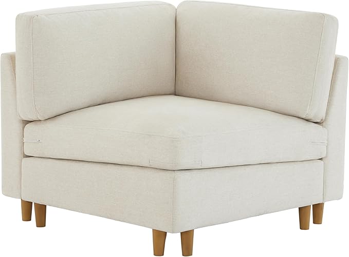 CHITA Modern Down Filled Upholstered Middle Corner Sectional for Modular Couch Linen