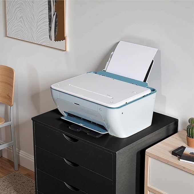 OLIXIS 7 Drawer Mobile File Cabinet Under Desk Storage Organization with Wheels Vertical Filing Chest Rolling Wood Small Desk Printer Stand for Home Office 15.75D x 18.74W x 34.25H Black