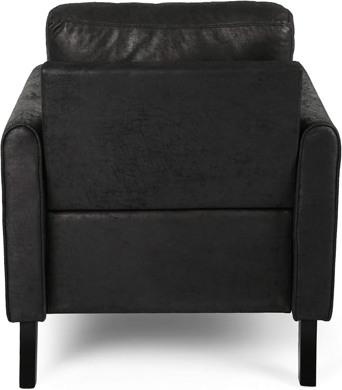 Christopher Knight Home Bunny Contemporary Club Chair with Plush Microfiber Cushions Slate Black