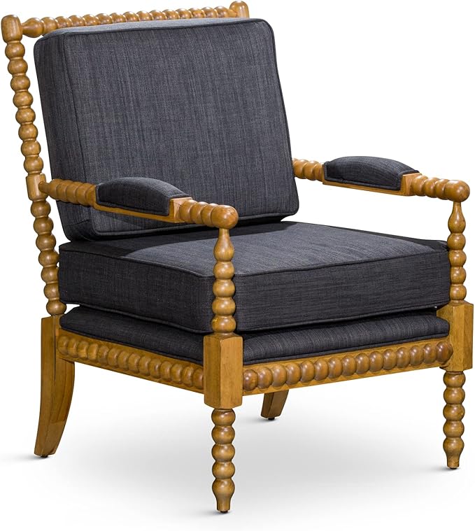 DTY Indoor Living Silverthorne Spindle Chair Weathered Oak Charcoal
