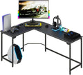 Teraves Modern L Shaped Gaming Desk 66'' Corner Computer Desk for Home Office Gaming Table Study Writing Workstation for Small Space Easy to Assemble