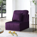 Purple Velvet Accent Chair Living Room Chair Upholstered Middle Chair with Gold Legs not Sold Separately Needs to be Combined with Other Parts or Multiple Seats