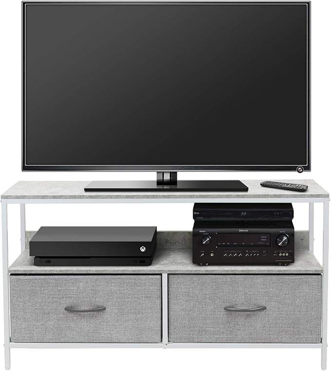 Sorbus TV Stand Dresser with 2 Drawers - Television Riser Chest with Storage - Bedroom Living Room Closet &amp Dorm Furniture