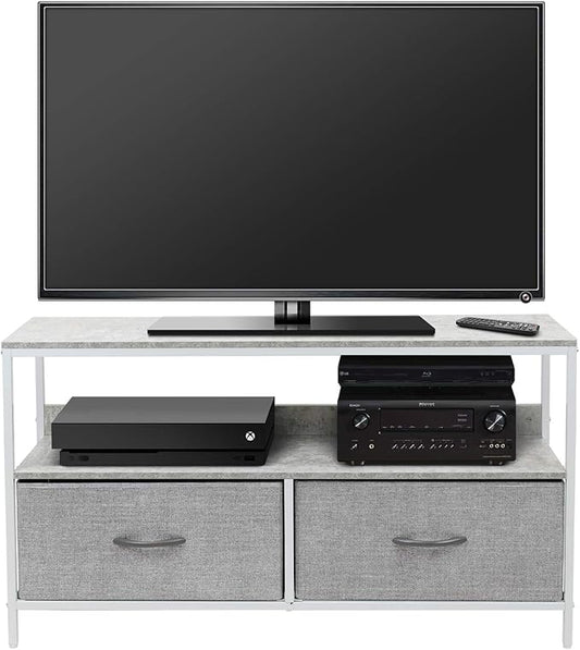 Sorbus TV Stand Dresser with 2 Drawers - Television Riser Chest with Storage - Bedroom Living Room Closet &amp Dorm Furniture
