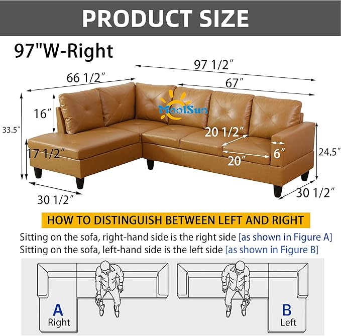L-Shaped Combination Sofa Set Luxurious Synthetic Leather Living Room Sofa Suitable for Living Rooms Bedrooms Apartments and Offices