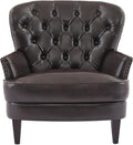 Christopher Knight Home Tafton Tufted Leather Club Chair Brown 35D x 33.5W x 34.5H in