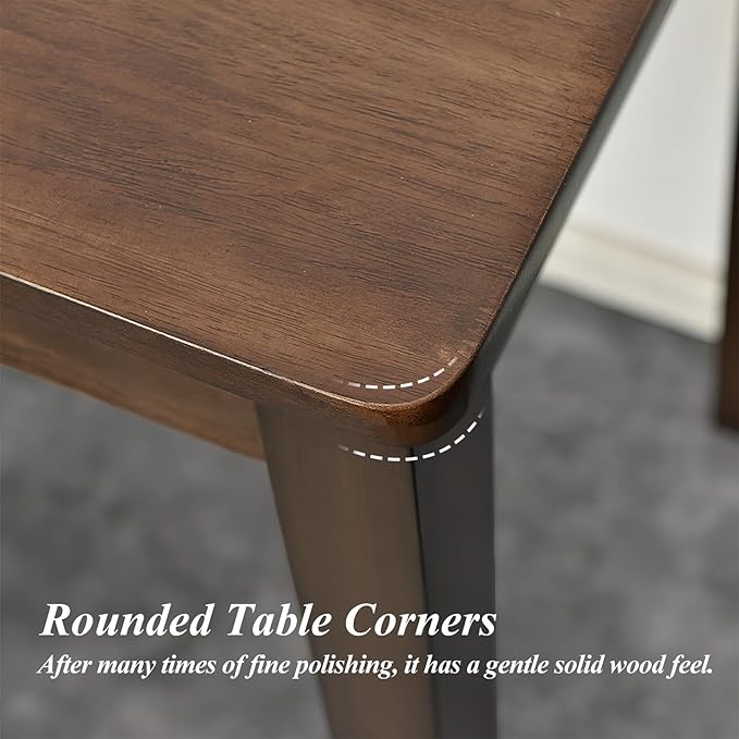 Solid Wood Computer Desk with Drawers Modern Writing Desk for Home Office Mid Century Modern Desk Oak Study Table 35.4x19.9x29.5 inches (Single Drawer) Walnut
