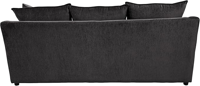 New Classic Furniture Sylvie Polyester Upholstered Sofa in Dark Gray