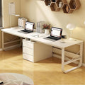 Two Person Desk with 3 Drawers Large Double Study Writing Table Wooden 2 Person Gaming Desk Computer Table Dual Workstation for Home Office(White200cm/78.74in)