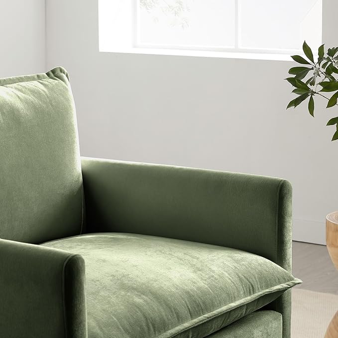 Chenille Oversized Accent Chair - 39”W Big Comfy Reading Chair Modular Cloud Chair Cozy Armchair for Living Room Bedroom Kids Room Family Room Reading Nook Sage Green