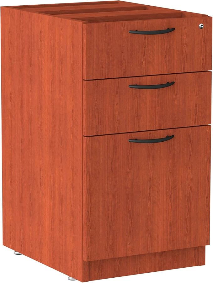 Alera Valencia Series 16 by 22 by 28-Inch 2 Box and 1 File Drawer Full Pedestal Medium Cherry