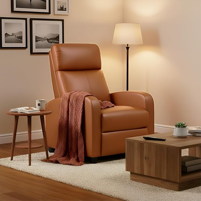 Recliner Chair for Living Room Home Theater Seating Single Reclining Sofa Lounge with Padded Seat Backrest