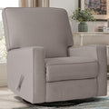 Harkawon Swivel Rocker Recliner Chair Glider Rocker Recliner Rocking Chair Nursery Fabric Chair with High Back Deep Seat for Living Room Bedroom (Brownish Grey-tan)