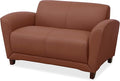 Lorell Mahogany Finish Reception Loveseat