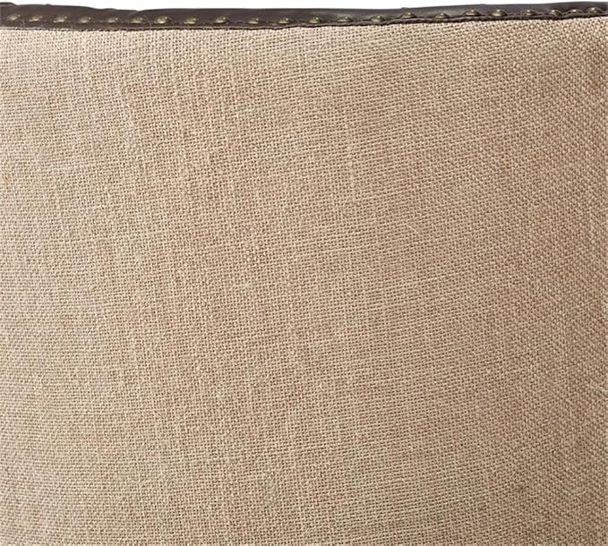 Tommy Hilfiger Dorset Leather Club Chair Brass Nailhead Accent Trim High Back Reading Armchair Traditional Living Room Furniture Chesterfield Brown