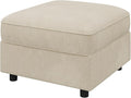 HONBAY Ottoman Module for Modular Sectional Sofa Couth Storage Ottoman Ottoman Bench for Living Room - Beige