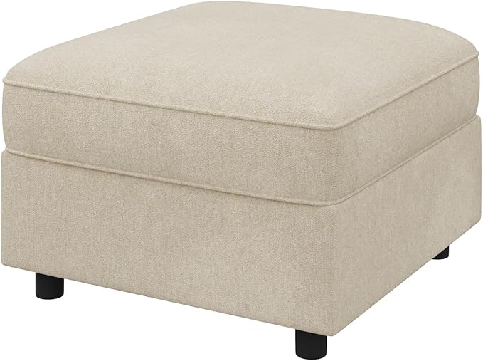 HONBAY Ottoman Module for Modular Sectional Sofa Couth Storage Ottoman Ottoman Bench for Living Room - Beige