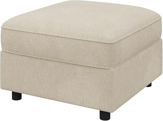 HONBAY Ottoman Module for Modular Sectional Sofa Couth Storage Ottoman Ottoman Bench for Living Room - Beige