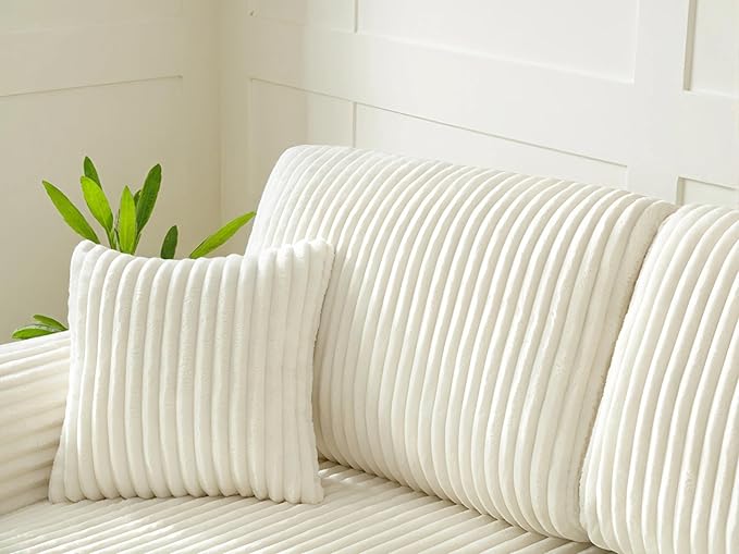 109“L-Shaped Sectional Sofa Boneless Couch Upholstery Cloud Modular Couch with Chaise No Assembly Required Corduroy Fabric Combination Deep Seat Living Room Bedroom(Cream Right Hand Facing)