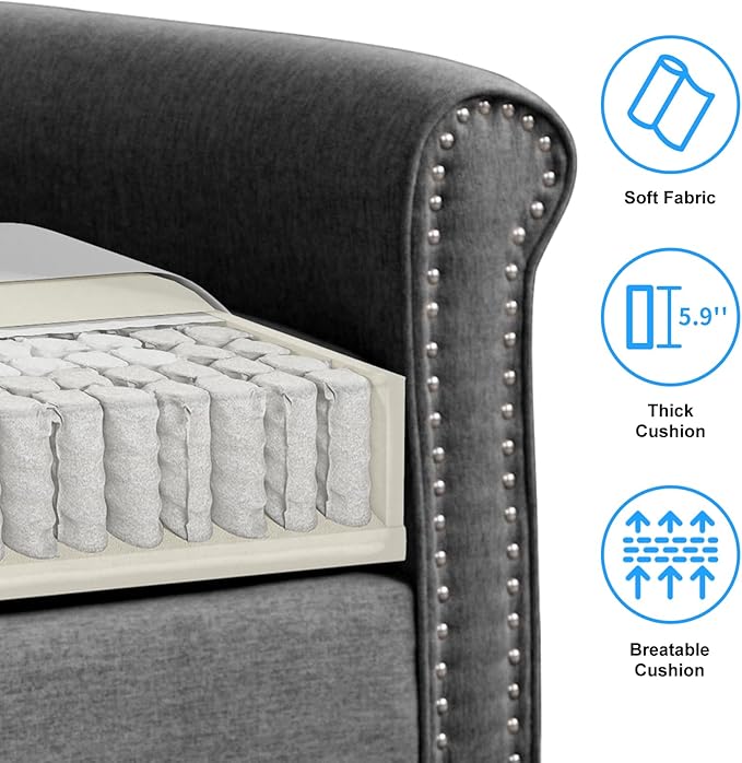 PUREMIND 3 Piece Living Room Sets Furniture Sectional Couch and Loveseat and Armchair Set Modern 3 Seater Sofa + 2 Seater Couch+ Accent Chair Furniture Set for Living Room